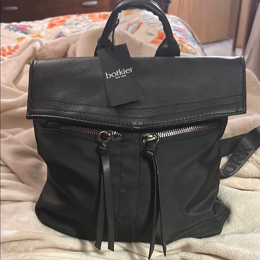 New Botkier Black‎ Leather and Nylon Mini Backpack